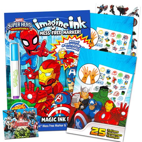 Marvel Super Hero Adventures Imagine Ink Coloring Book Activity Set