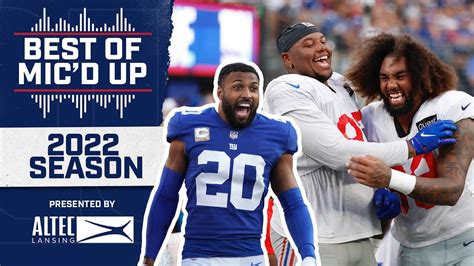 BEST Mic D Up Moments Of The 2022 Season New York Giants YouTube