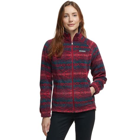 Columbia Benton Springs Print Full Zip Fleece Jacket Womens