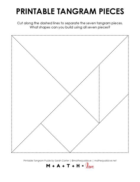 Printable Tangram Pieces (Free PDF to Cut Out)