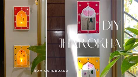 Diy Jharokha From Waste Cardboard Jharokha Lippan Art Youtube