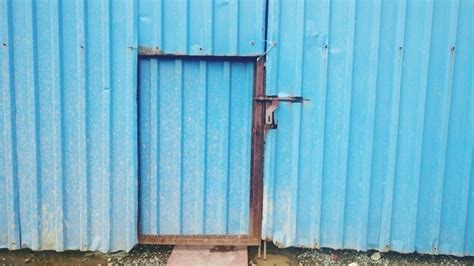 Premium Photo Closed Door At Blue Gate