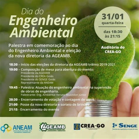 DIA DO ENGENHEIRO AMBIENTAL Palestra em comemoração ao dia e eleição