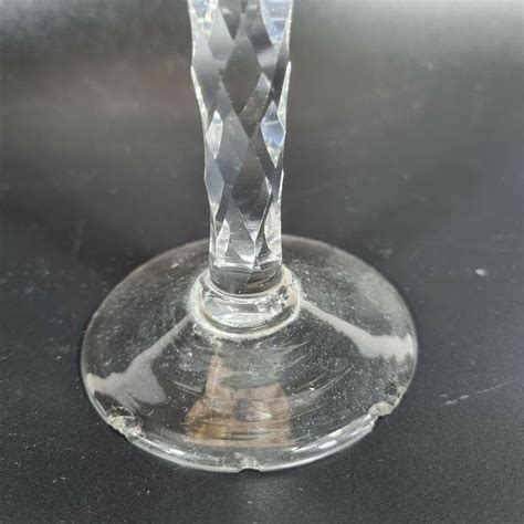 Antique Georgian 18th Century Wine Cordial Glass Hexagonal Faceted Stem — Wheeler Antiques