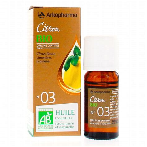 ARKOPHARMA Arkoessentiel Huile Essentielle De Citron N03 Bio Flacon