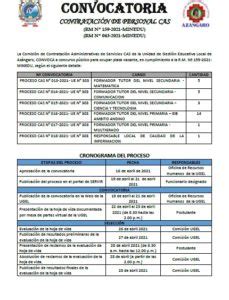 CONVOCATORIA CAS TUTORES Y RCI UGEL AZÁNGARO