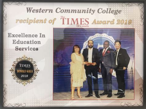 Western Community College Received Award For Excellence In Education