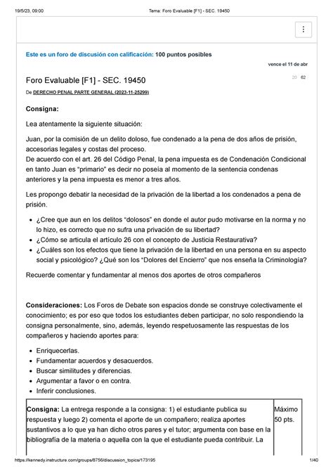 Tema Foro Evaluable F Sec Este Es Un Foro De Discusi N