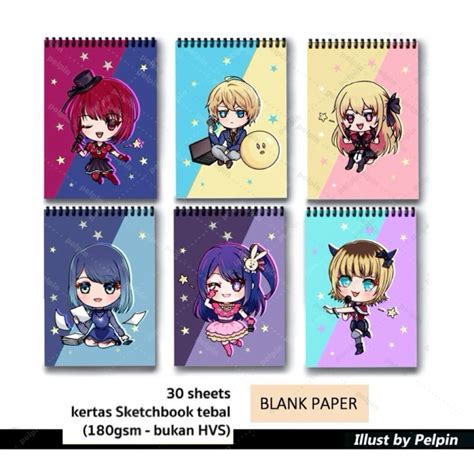 Jual Notebook Oshi No Ko Sketch Book Anime Notes Note Book Buku Oshi No