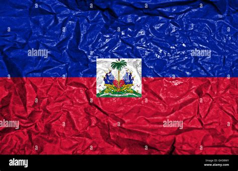 Haiti vintage flag on old crumpled paper background Stock Photo - Alamy