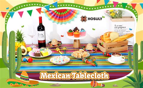 Amazon Hosuly Mexican Fiesta Tablecloth X Party Plastic