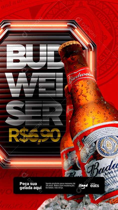 Story Budweiser 6 90 Budweiser Social Media PSD Editável download