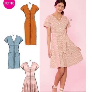 Sewing Pattern Women S Dress Pattern Miss Petite Dress Etsy