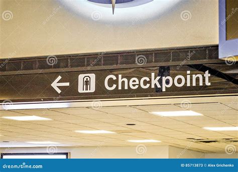 Airport Direction Checkpoint Sign Stock Image Image Of Customs