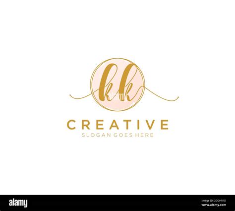 Kk Feminine Logo Sch Nheit Monogramm Und Elegantes Logo Design