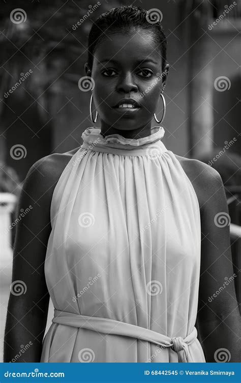 Black And White Photo Of A Kenyan Woman Stock Image Image Of Portrait