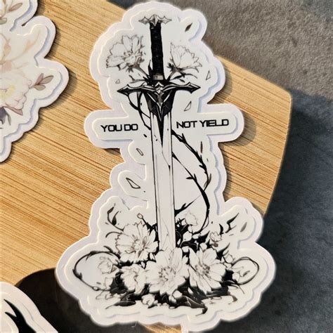 Throne Of Glass Sticker I You Do Not Yield Sarah J Maas Etsy Canada Throne Of Glass Bookish