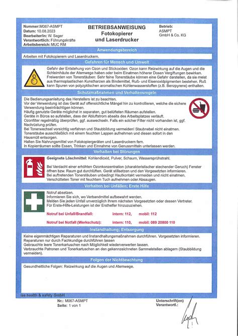 Betriebsanweisungen Asmpt Smt Solutions