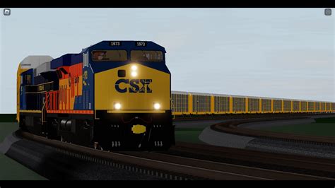 Csx Leads Short Autorack At Sanford Curve Youtube