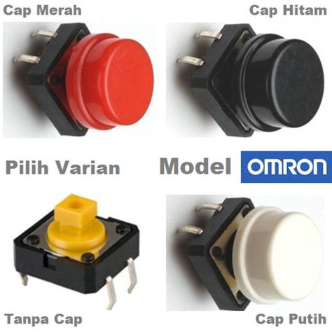 Jual Push Button B F Cap Tactile Tact Switch Saklar Tekan Oem