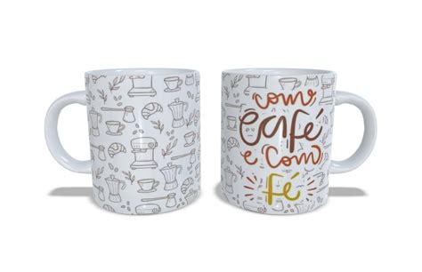 Caneca Café e Fé Elo7 Produtos Especiais