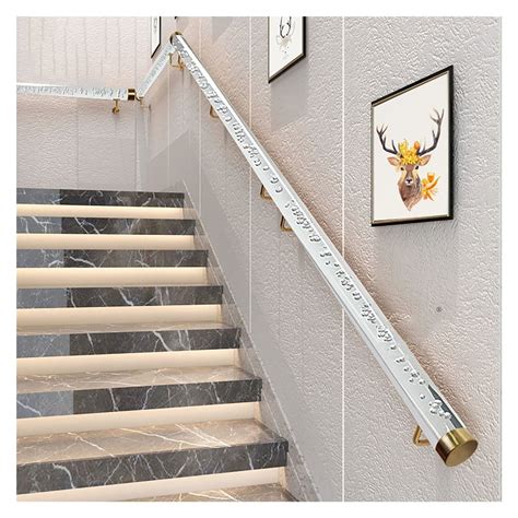 Buy Clear Acrylic Handrails For Indoor Stairs With End Cap Bracket 2