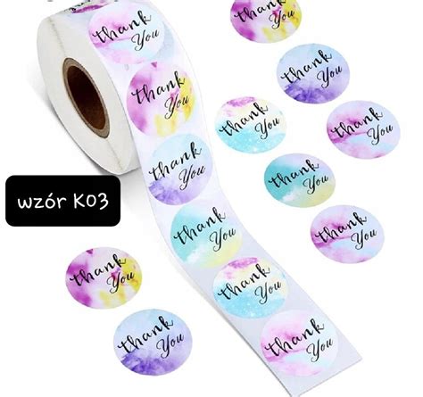 Naklejki Prezent Plomba THANK YOU 10 1 Multicolor 12013414016 Allegro Pl