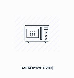 Microwave Oven Linear Icon Royalty Free Vector Image