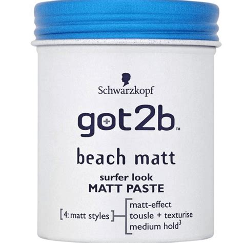 6 X Schwarzkopf Got2b Beach Matt Surfer Look Matt Paste