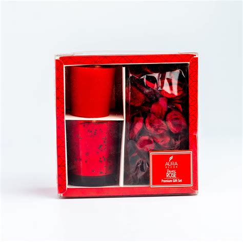 Buy Auradecor Wax Premium Votive Candle Gift Set Rose Fragrance