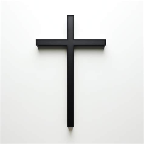 Premium AI Image | a black cross on a white background