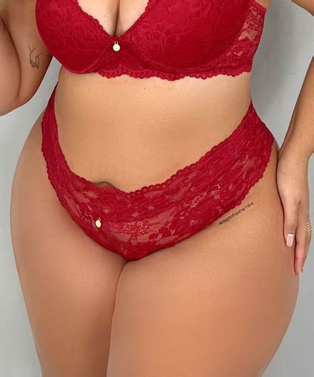Calcinha Renda Costura no Cós Plus Size JACKIE LINGERIE