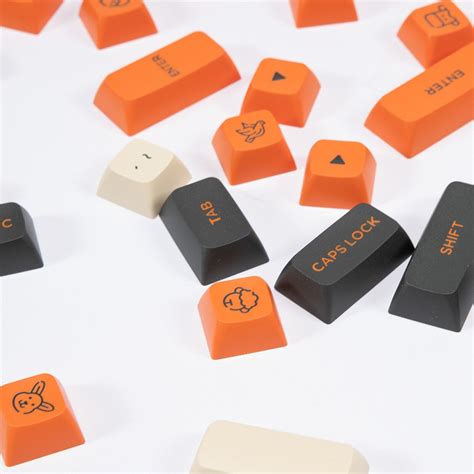 Buy Akko Keycaps For Mechanical Keyboards Carbon Retro ASA Low Profile