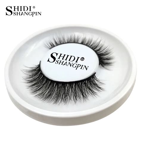 Shidishangpin Box D Mink Lashes Hand Made Pair Eyelashes Natural