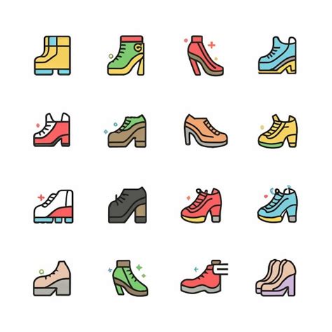 Premium Vector Shoes Icon Vector Set