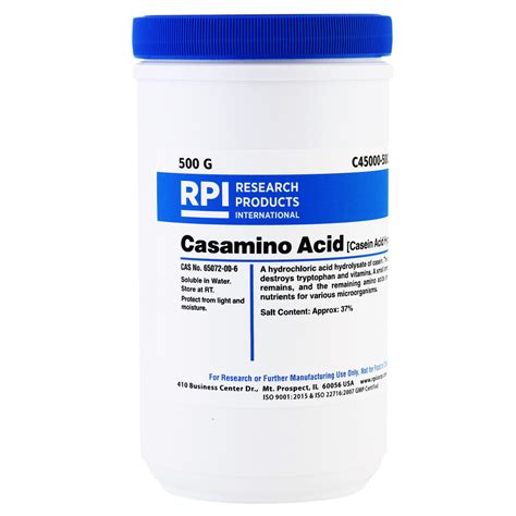 C Casamino Acids Casein Acid Hydrolysate Grams