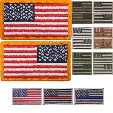 Us Flag Tactical Patch American Usa Hook And Loop Army Military Uniform