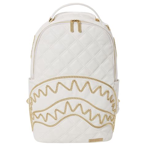 Sprayground Riviera White Gold Backpack