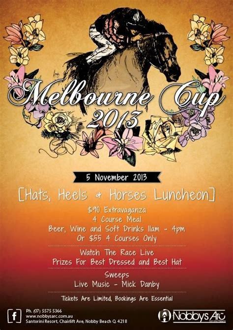 Melbourne Cup poster design for Nobbys Arc | Melbourne cup, Melbourne ...