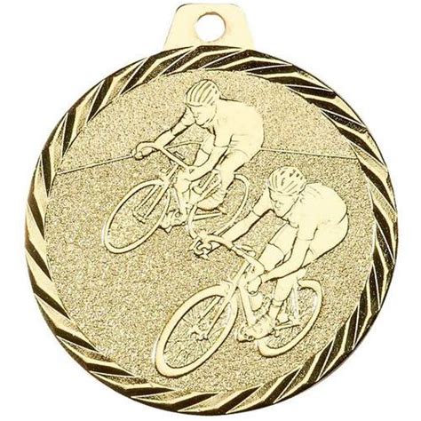 Médaille cyclisme or 50mm Casalsport