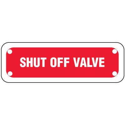 Shut Off Valve Sprinkler Sign | Emedco