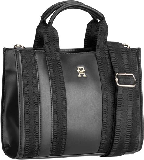 Tommy Hilfiger Th Identity Small Tote Fa Black