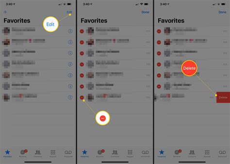 How to Remove Favorites From the iPhone Phone App