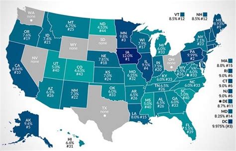 States With The Lowest Corporate Income Tax Rates Infographic Entrepreneur Artofit