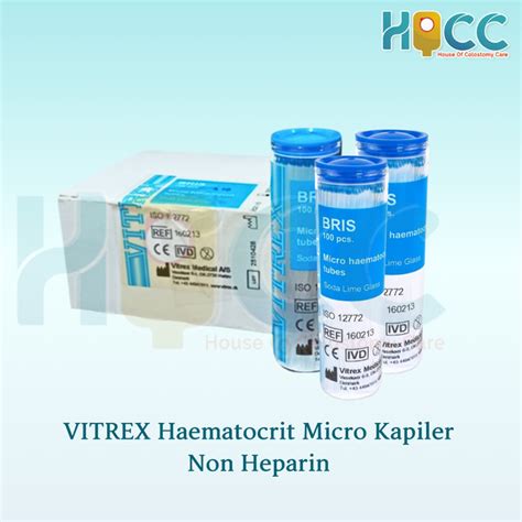 Jual Vitrex Tabung Hematokrit Mikro Kapiler Non Heparin Vitrex Kab