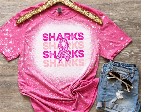 Sharks Cancer Svg Printable Sharks Stacked Breast Cancer Svg