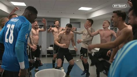 Amazing Scenes Ajax Players Celebrate In Juventus Stadium Dressing