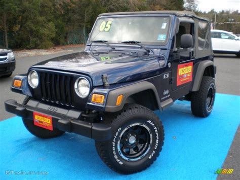 2005 Patriot Blue Pearl Jeep Wrangler X 4x4 56398024 Photo 7