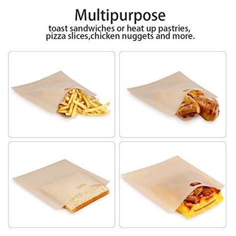 10 Pack Toaster Bags - Reusable Grilled Cheese Sandwich Toaster Bags ...