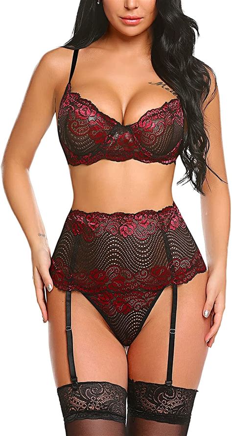 Buy Avidlove Women Lingerie Set With Garter Belts Sexy Bra And Panty